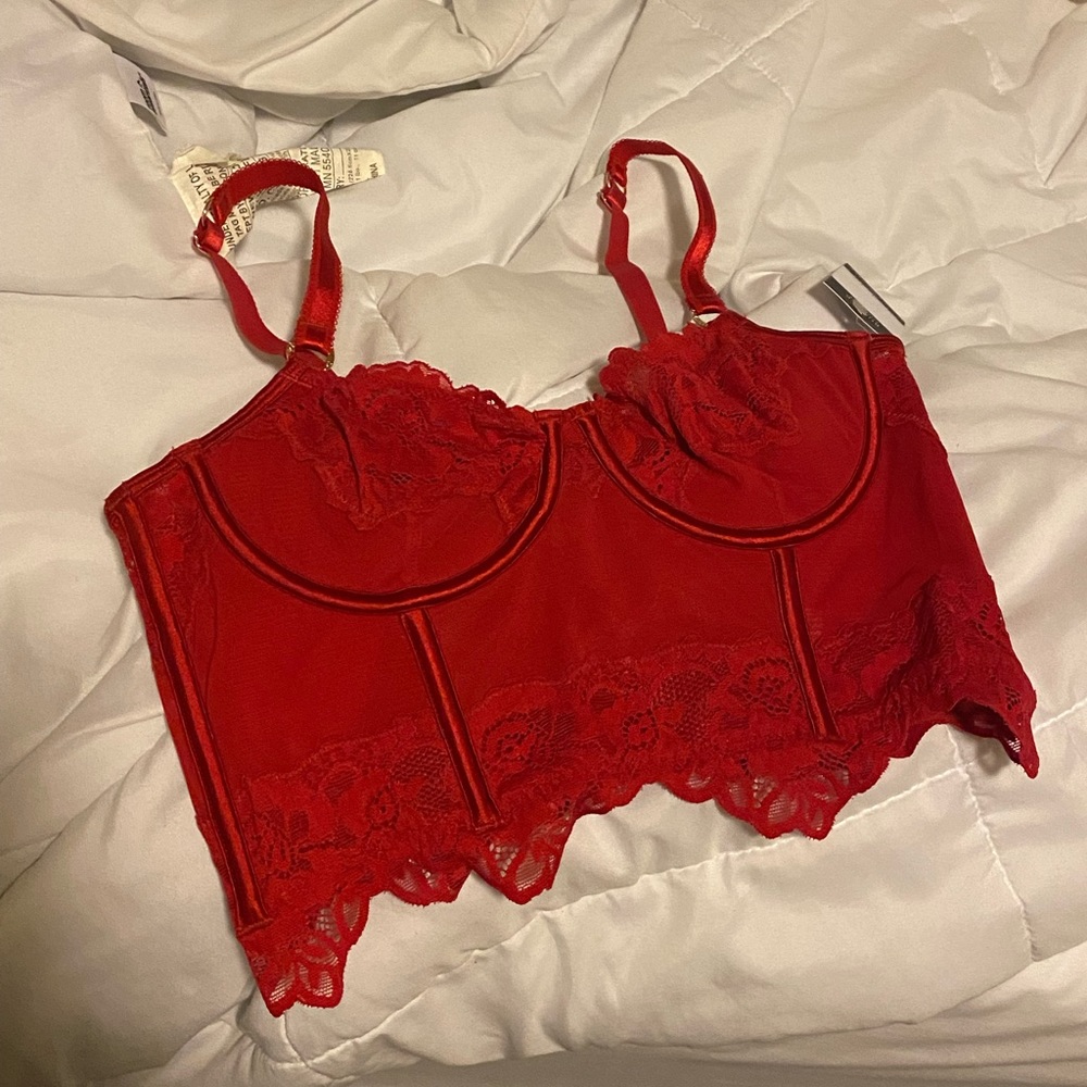 Sofia Vergara Line Red Lace Bustier